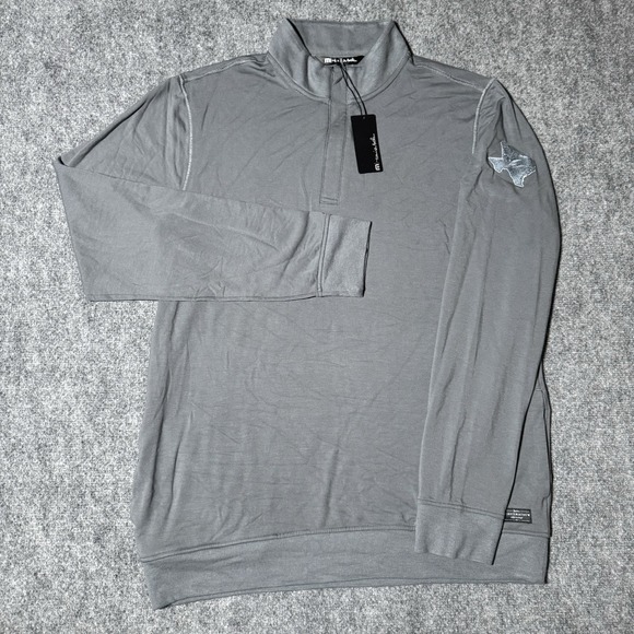 Travis Mathew Other - Travis Mathew Newport 1/4 Zip Fleece Mens Large Shade Gray Golf Embroidered NEW